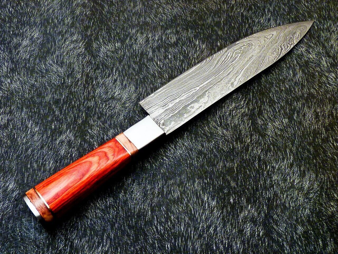 13" Custom Hand Forged Damascus Steel Chef Knife Kitchen Knife with Hardwood Handle