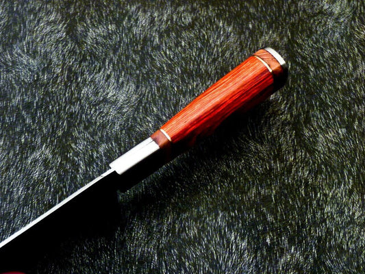 13" Custom Hand Forged Damascus Steel Chef Knife Kitchen Knife with Hardwood Handle