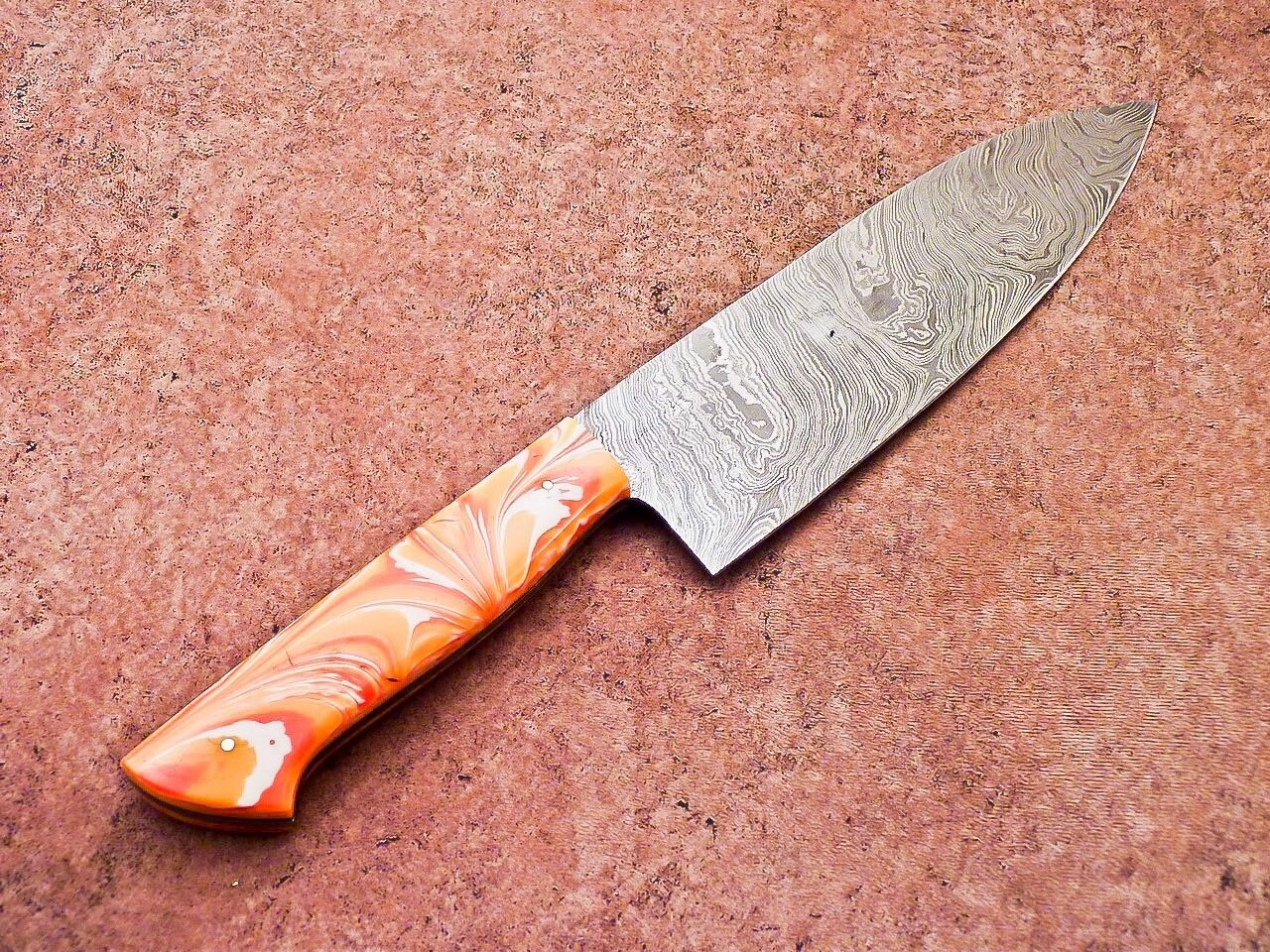 13" Professional Chef Knife | Handmade Damascus Steel Blade with Resin Handle