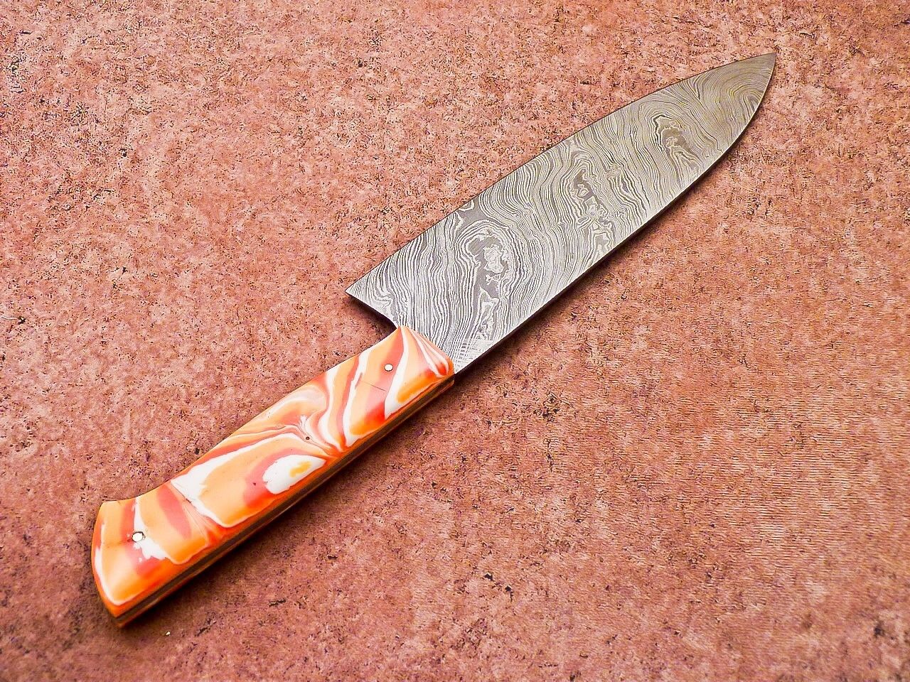 13" Professional Chef Knife | Handmade Damascus Steel Blade with Resin Handle