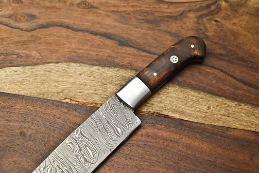 Premium Handmade Damascus Steel Chef Knife – Full Tang, Razor Sharp, Artisan Forged Blade
