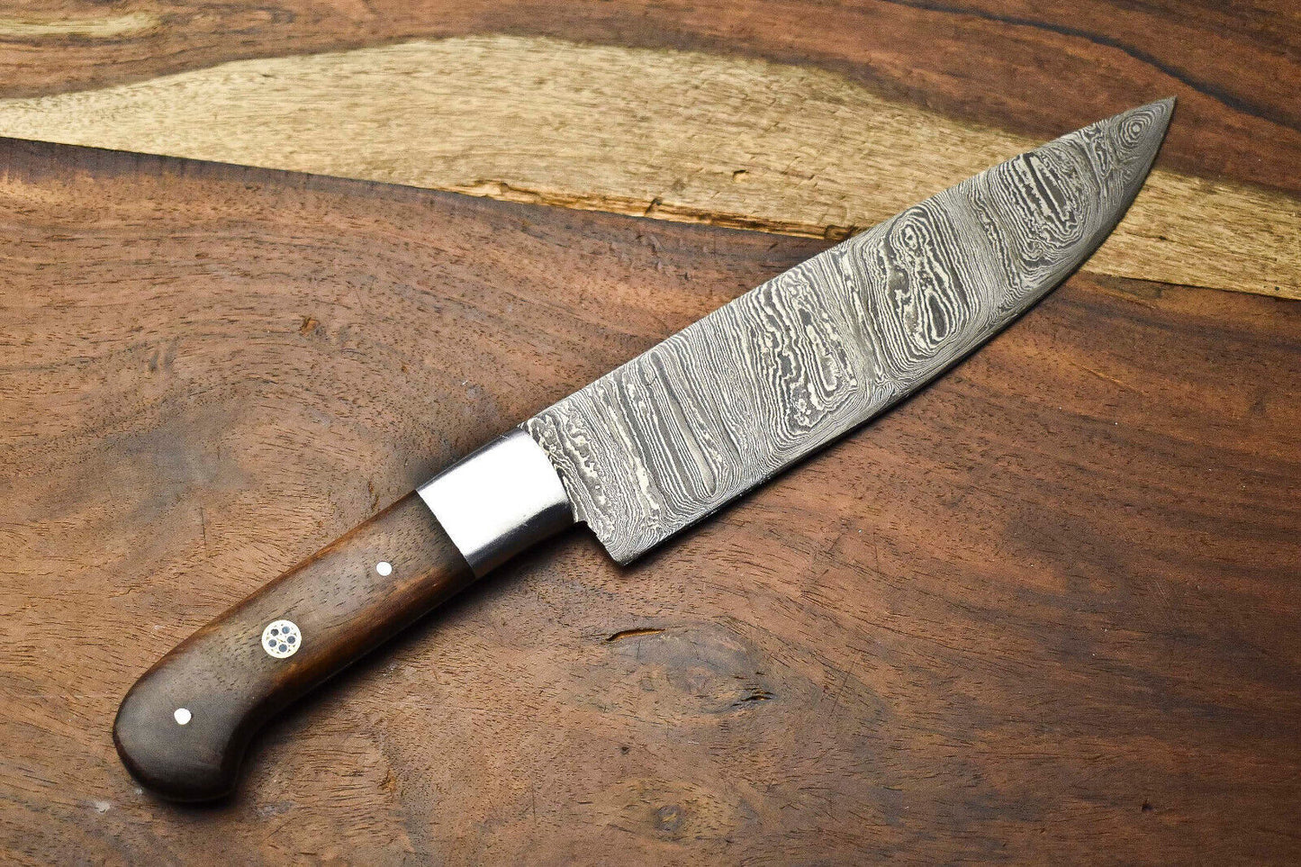 Premium Handmade Damascus Steel Chef Knife – Full Tang, Razor Sharp, Artisan Forged Blade
