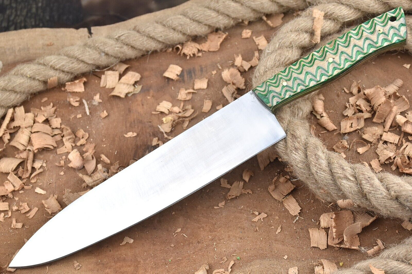 Custom Handmade Carbon Steel Chef Knife – Hand Forged Kitchen & Hunting Knife