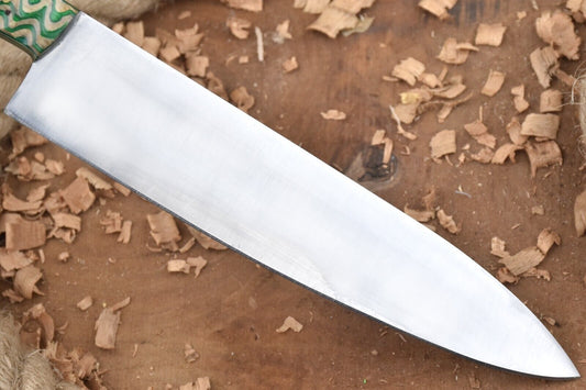 Custom Handmade Carbon Steel Chef Knife – Hand Forged Kitchen & Hunting Knife