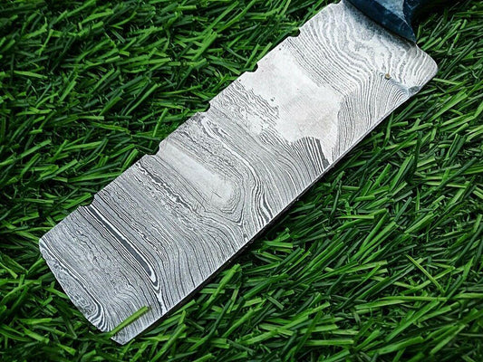 Best Damascus Steel Bull Cutter Knife Custom Cowboy 9" Bull Knife with Resin Handle