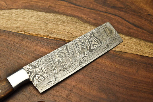 Hand Forged Handmade Damascus Steel Chef Knife – Full Tang Blade, Sport & Kitchen Use