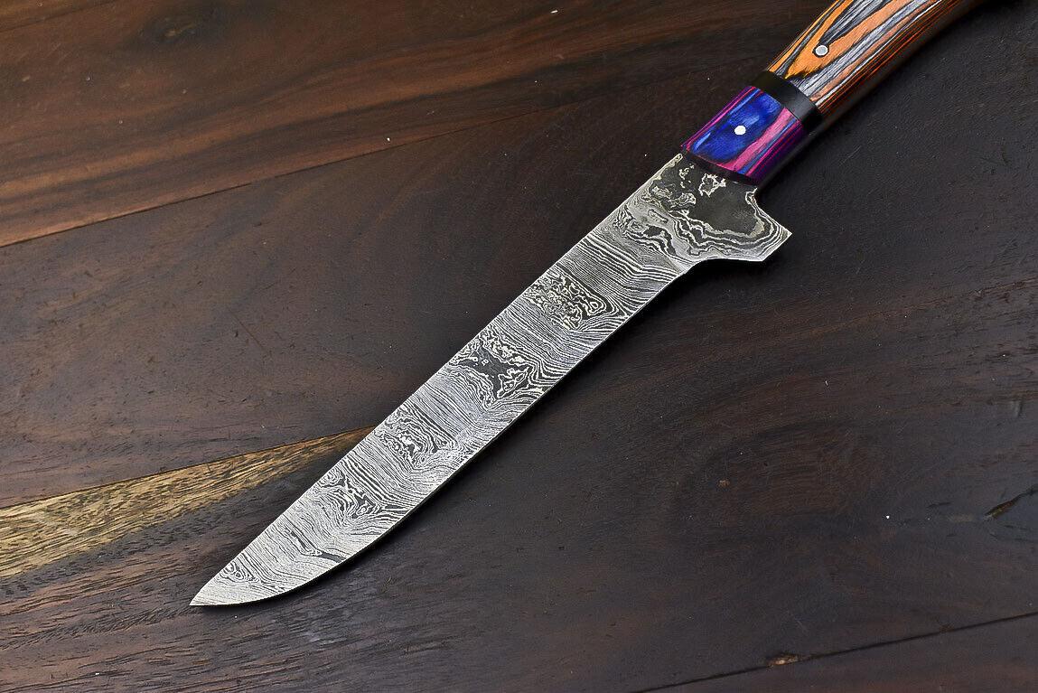 Rare Handmade Damascus Steel Chef Knife | Hard Wood Handle | Throwing & Hunting Knife
