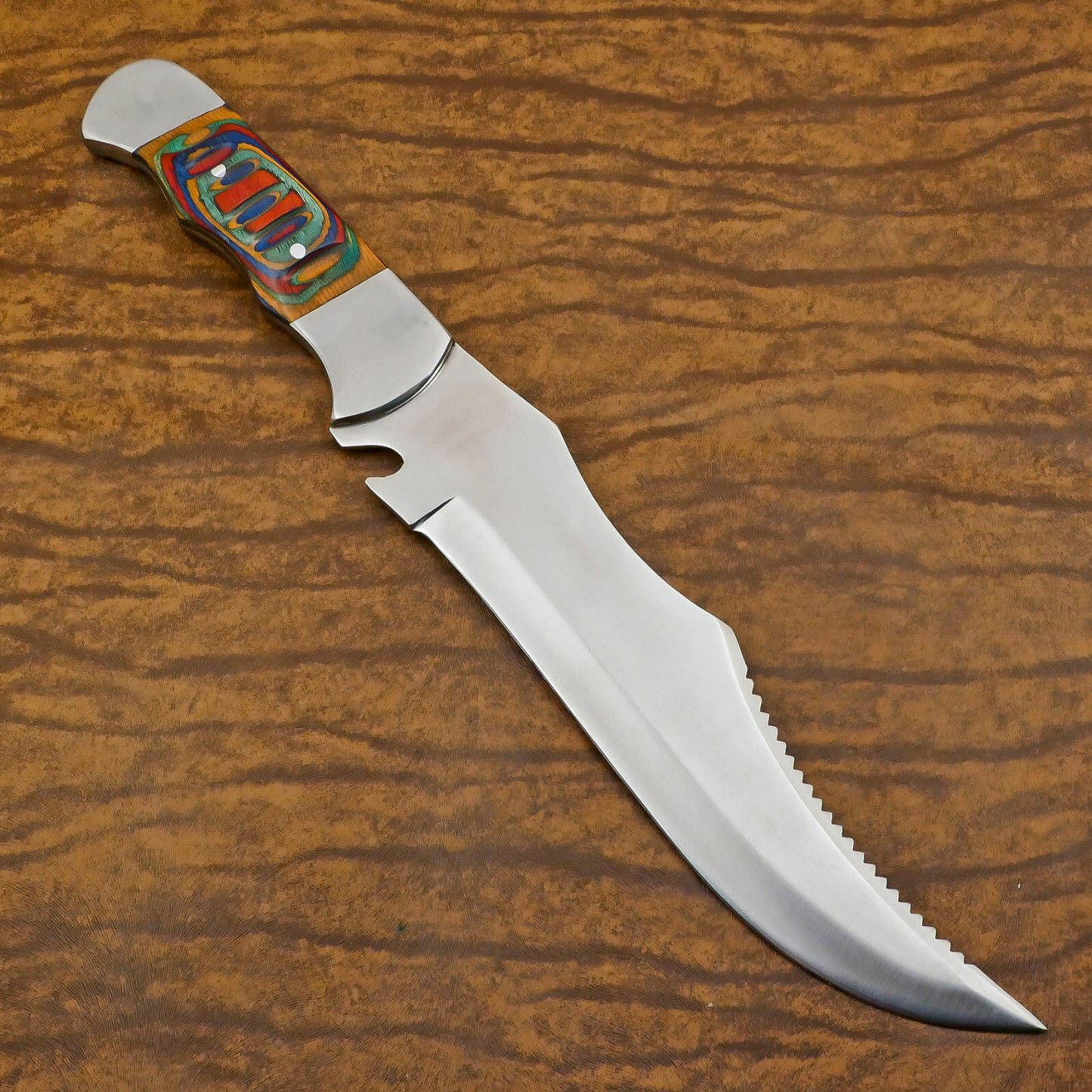 Handmade D2 Steel Full Tang Extra-Large Bowie Knife | 12" Hunting & Sport Blade