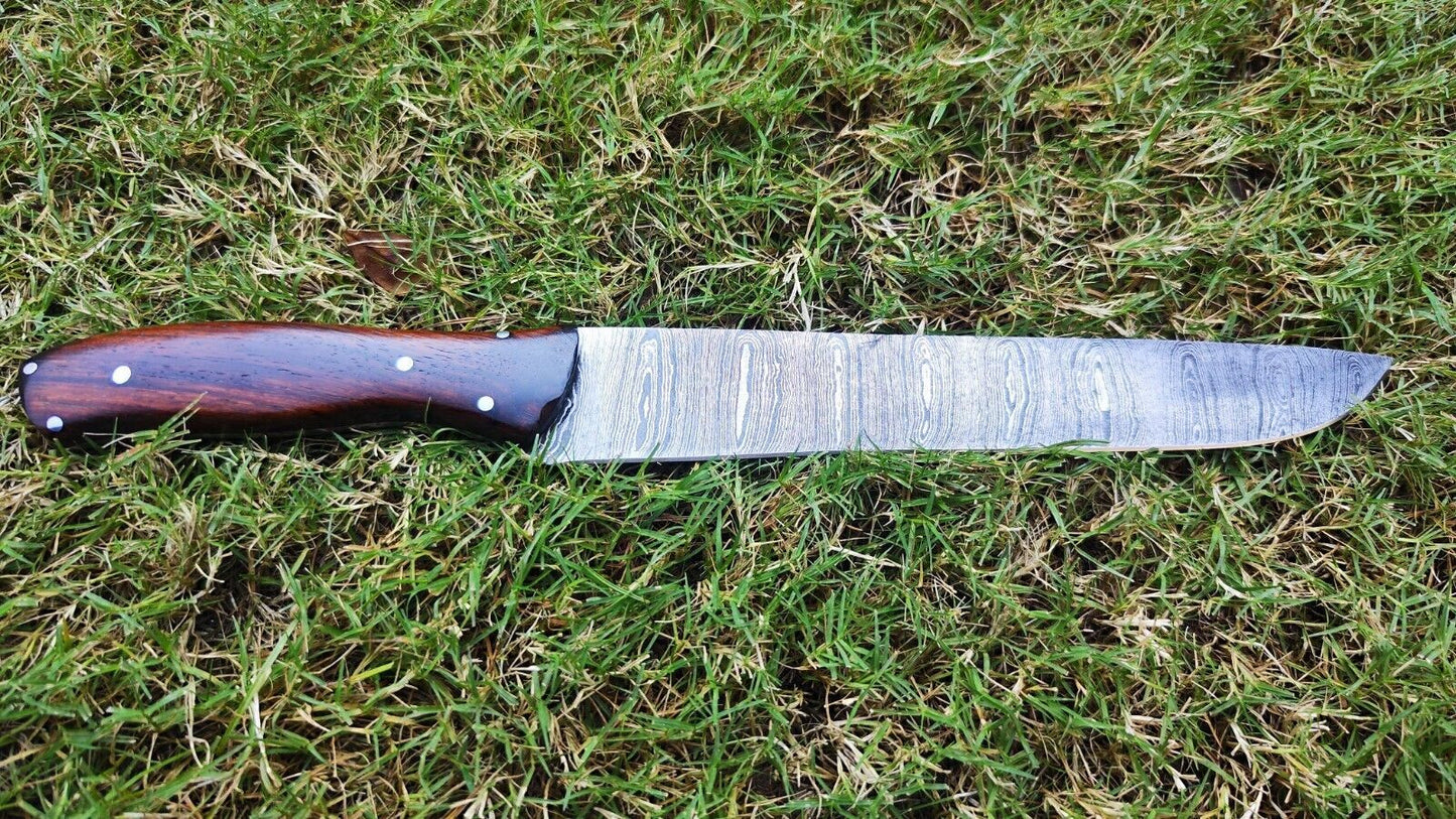 Custom Handmade Damascus Steel Kitchen Knife | Full Tang Fillet Chef Knife Gift