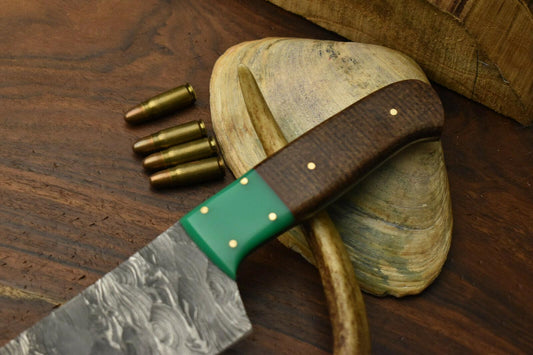 Hand Made Damascus Steel Blade Chef Kitchen Full Tang Knife – Artisan Forged