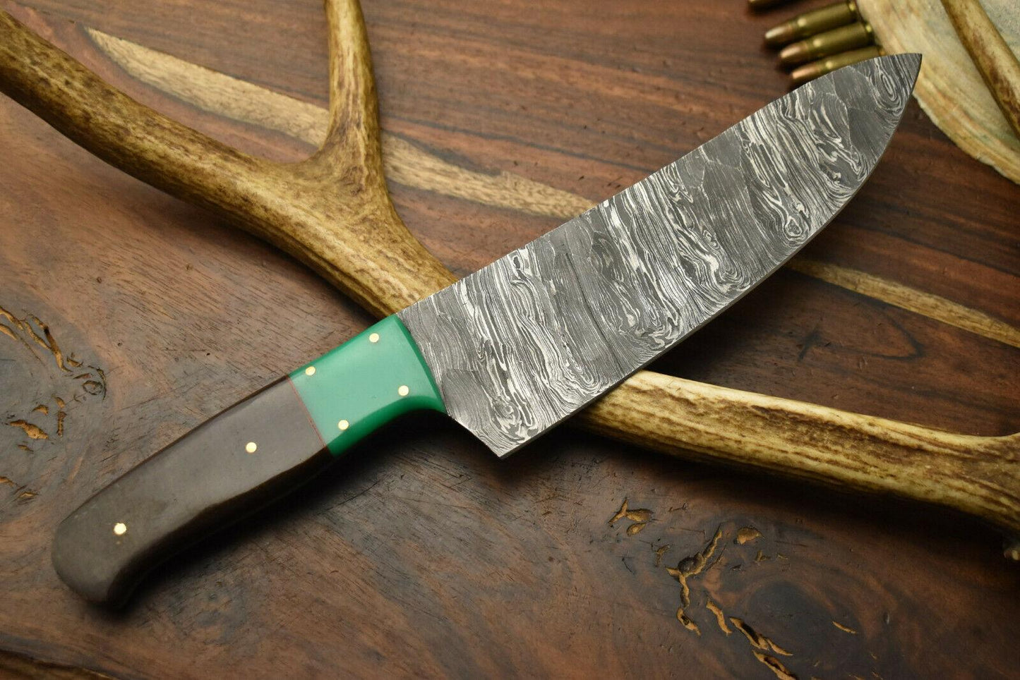 Hand Made Damascus Steel Blade Chef Kitchen Full Tang Knife – Artisan Forged