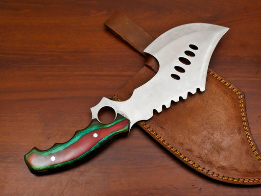 Vanguard 12-Inch D2 Steel Chopper Axe Bowie Hunting Knife – Full Tang