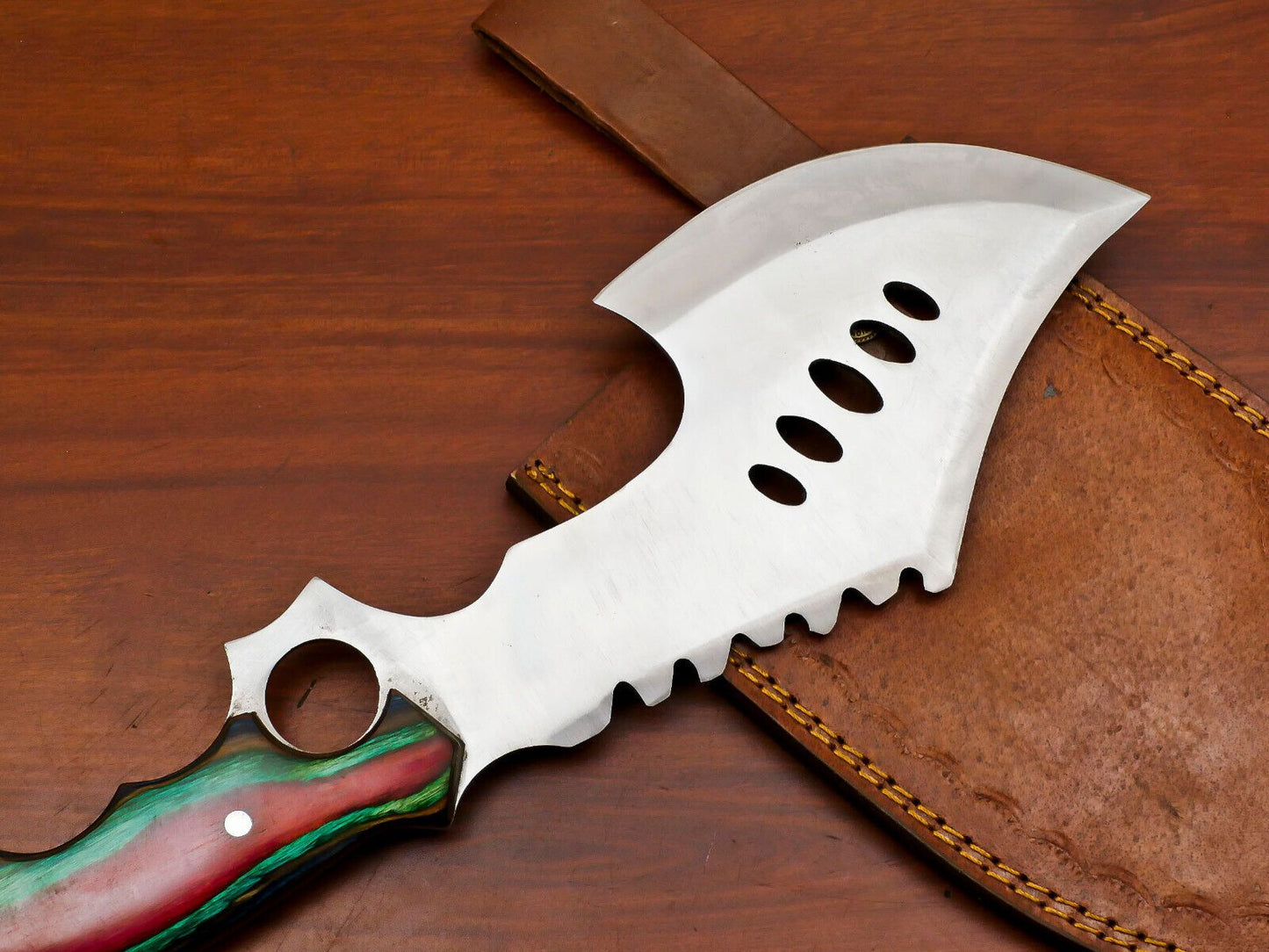 Vanguard 12-Inch D2 Steel Chopper Axe Bowie Hunting Knife – Full Tang