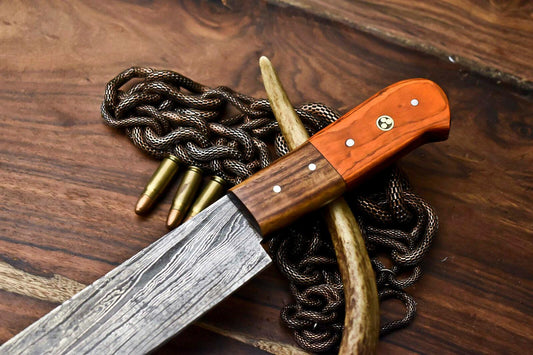 Artisan Hand Forged Damascus Steel Chef Knife – Full Tang, Handmade Excellence