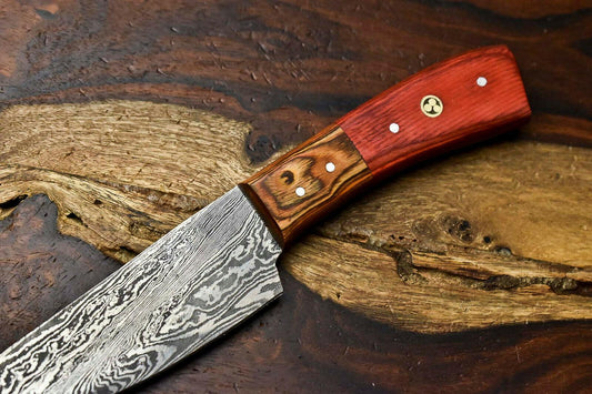 Hand Made Damascus Steel Blade Chef Kitchen Full Tang Knife | Premium Cutlery