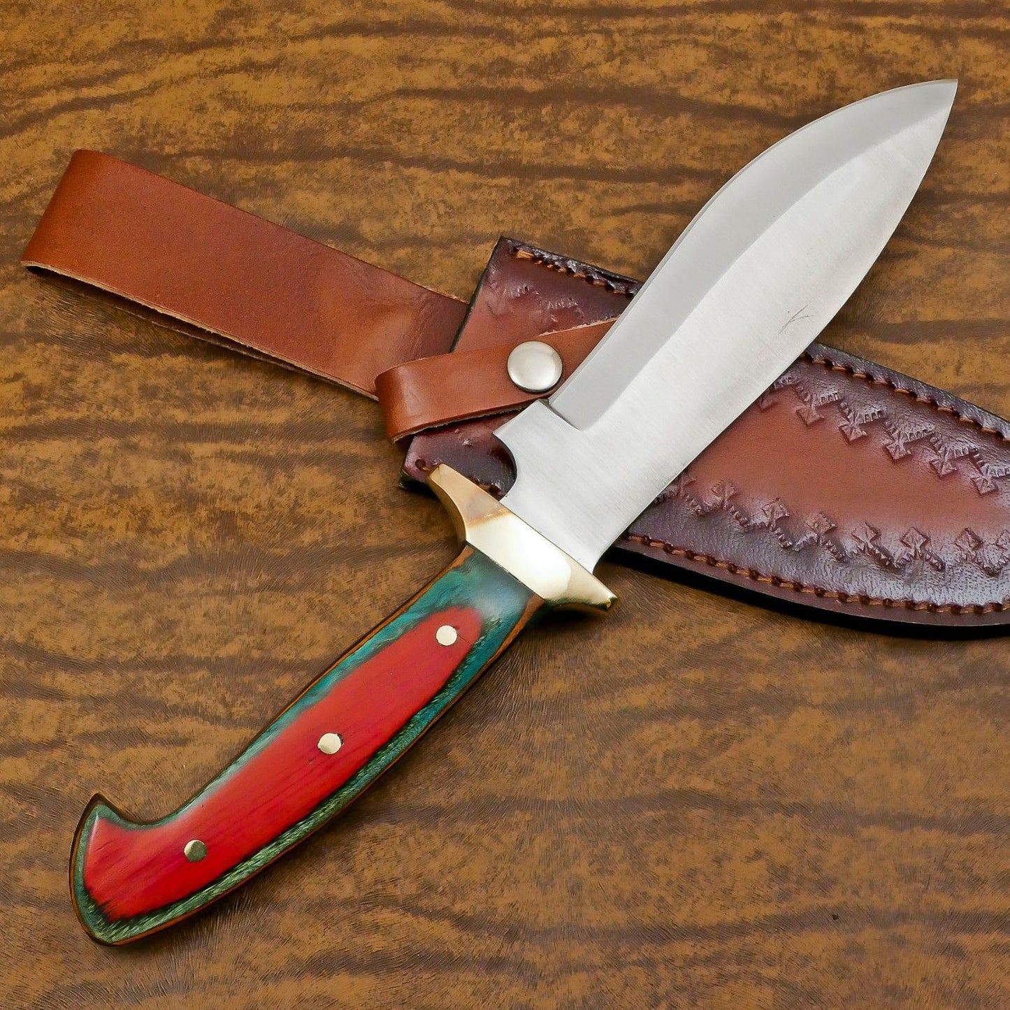 Handmade D2 Steel Full Tang Bowie Knife | Hunting & Camping Outdoor Blade 12"
