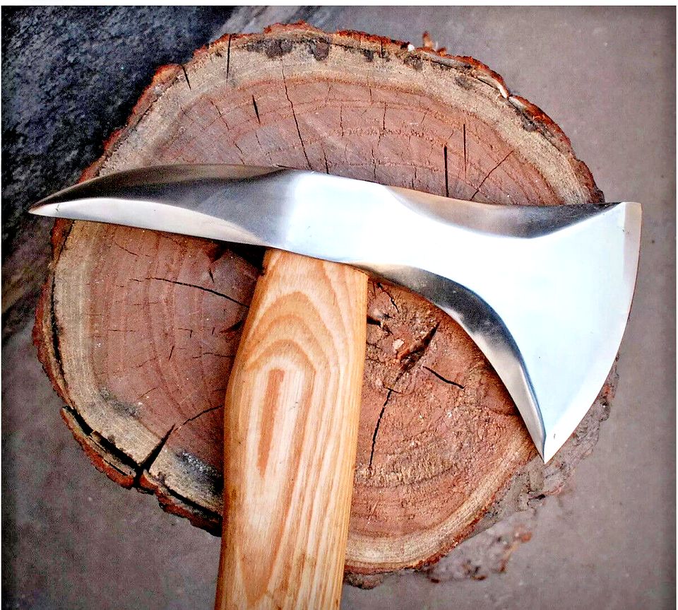 Custom Handmade Carbon Steel Viking Axe – Hatchet Head with Sheath