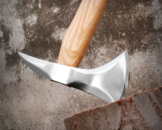 Custom Handmade Carbon Steel Viking Axe – Hatchet Head with Sheath