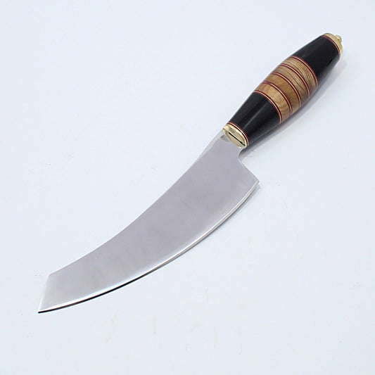 12" Handmade Stainless Steel Skinner Knife | Full Tang Hunting Fixed Blade with Leather Sheath