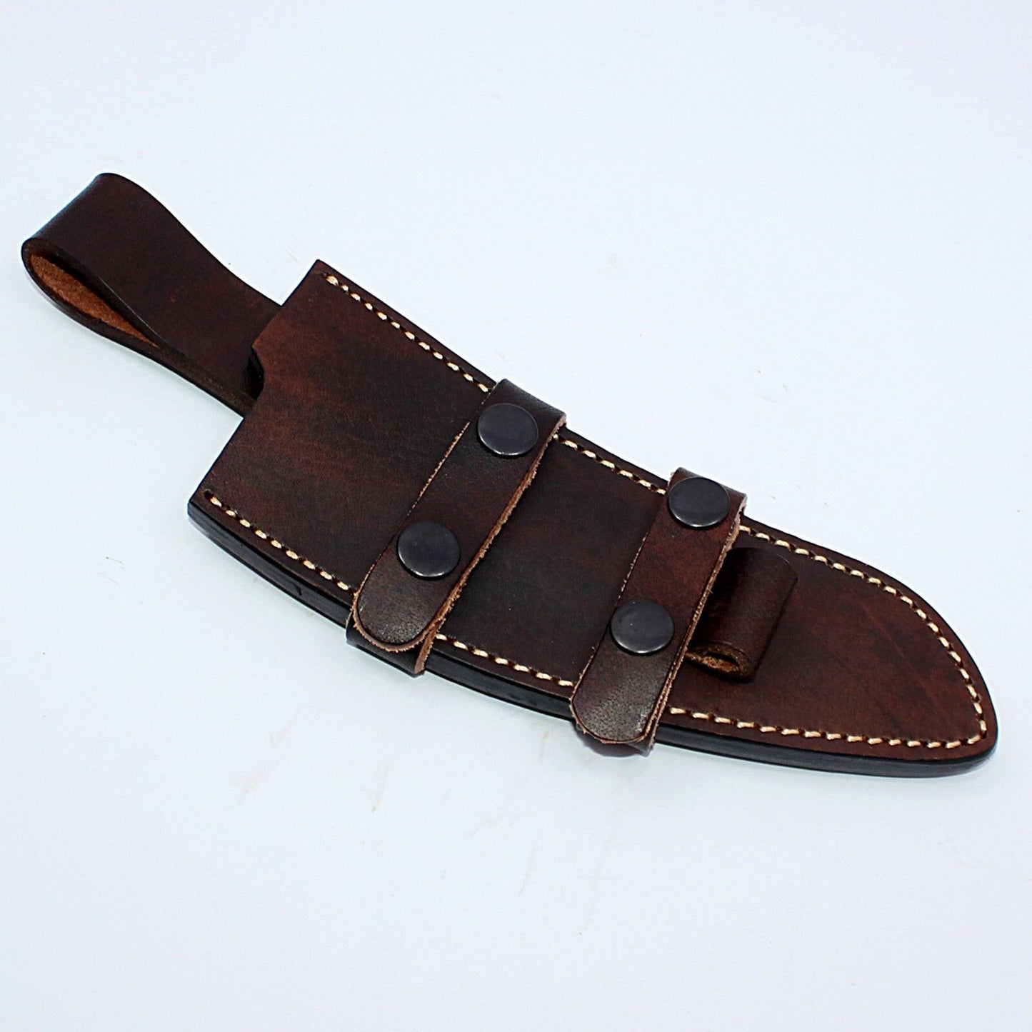 12" Handmade Stainless Steel Skinner Knife | Full Tang Hunting Fixed Blade with Leather Sheath