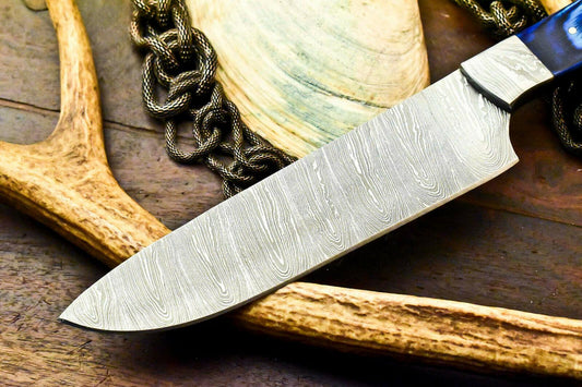 Custom Handmade Damascus Steel Chef Knife | Full Tang Hardwood