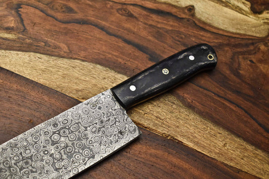Rare Custom Handmade Damascus Steel Kitchen Full Tang Chef Knife