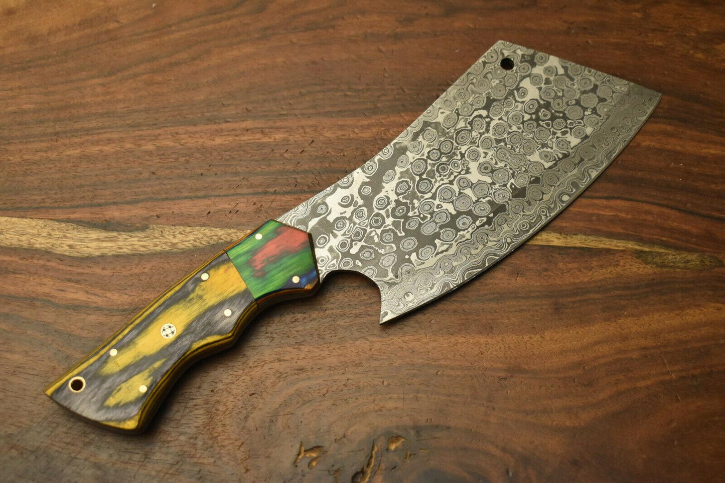 Custom Forged Damascus Chef Knife | Handmade Chopper for Kitchen