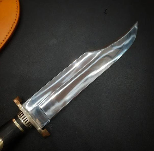 Custom D2/C430 Tool Steel Iron Mistress Bowie Knife | 16" High Polish Handmade Hunting Knife