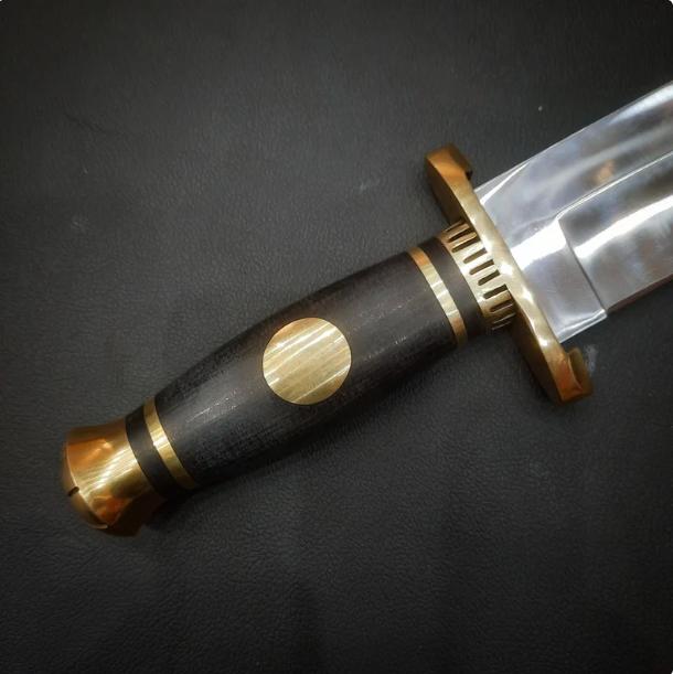 Custom D2/C430 Tool Steel Iron Mistress Bowie Knife | 16" High Polish Handmade Hunting Knife