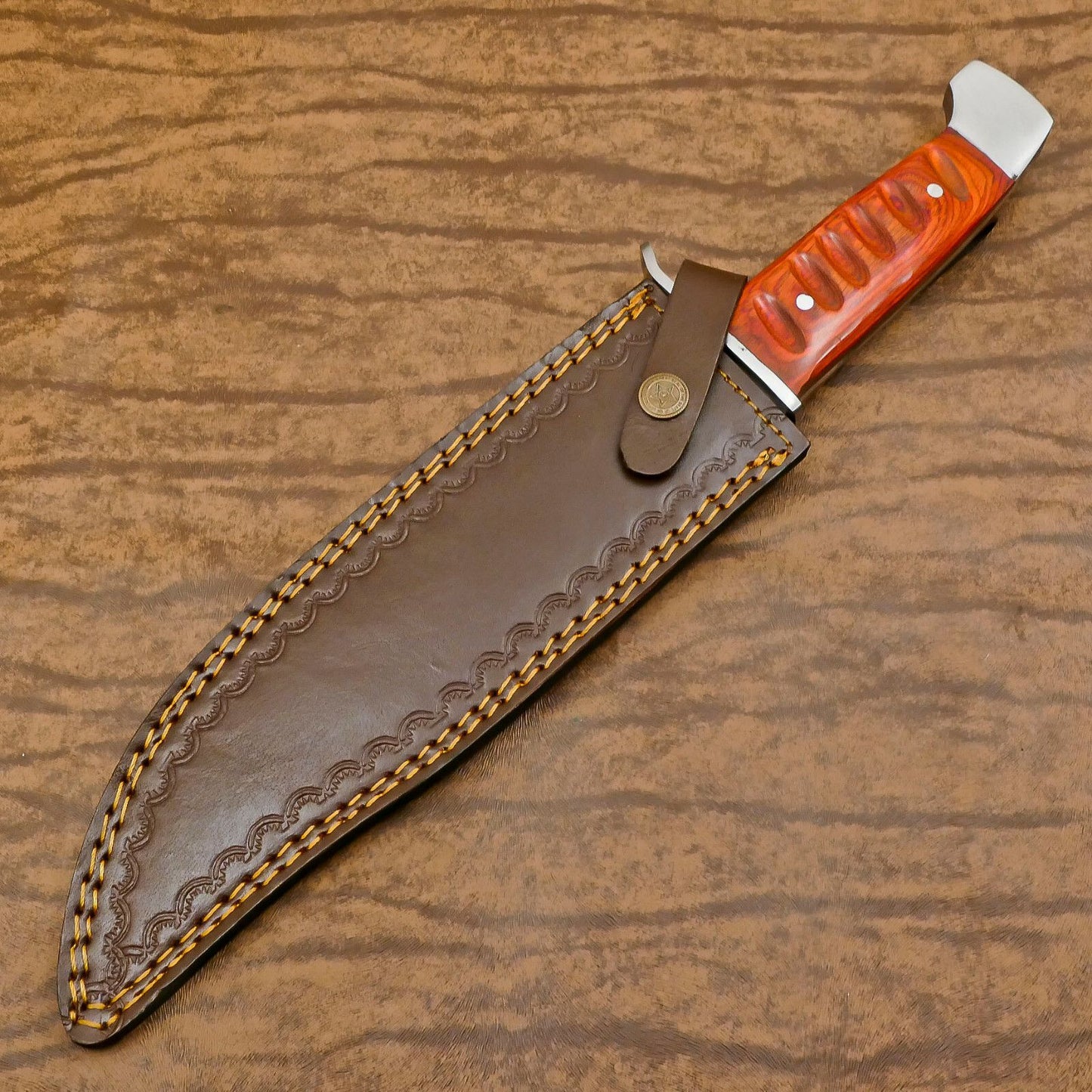 Extreme Duty D2 Bowie Knife | 12-Inch Blade with Pakka Wood Handle