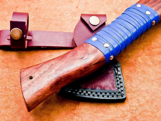 Custom Hand Made Carbon Steel Viking Axe Hatchet Integral Throwing Tomahawk