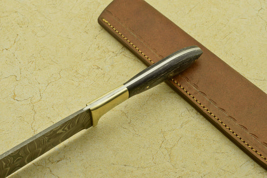 Custom Handmade Forged Damascus Steel Chef Kitchen Knife with Pakka Wood Handle – 13.25" Professional Knife