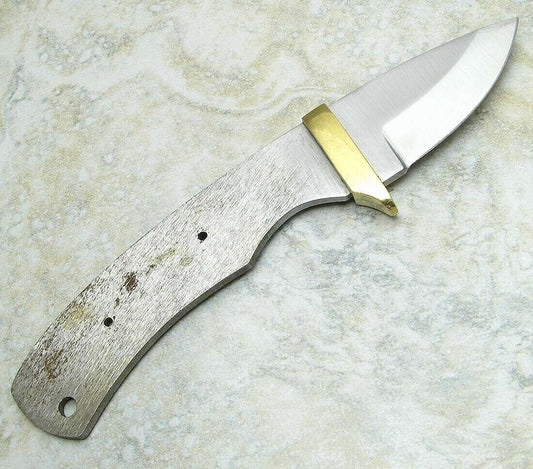 6.25" Mini Skinner Hunting Knife Blade Stainless Steel Full Tang with Brass Guard