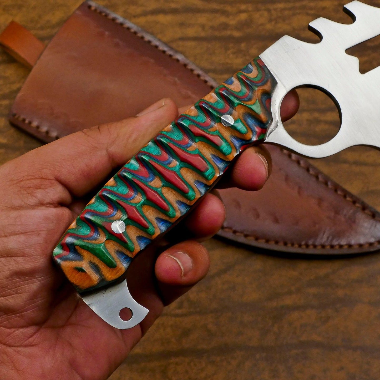 Titan 12-Inch D2 Steel Full Tang Huge Bowie Hunting Outdoor Knife