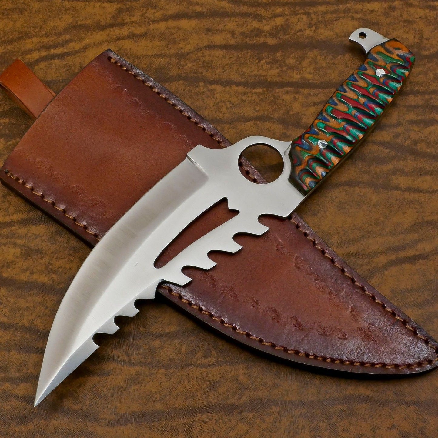 Titan 12-Inch D2 Steel Full Tang Huge Bowie Hunting Outdoor Knife