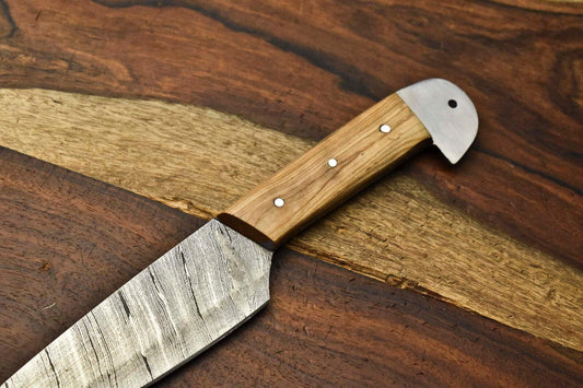 Handmade Damascus Blade Kitchen Full Tang Chef Knife – Premium High Carbon Steel