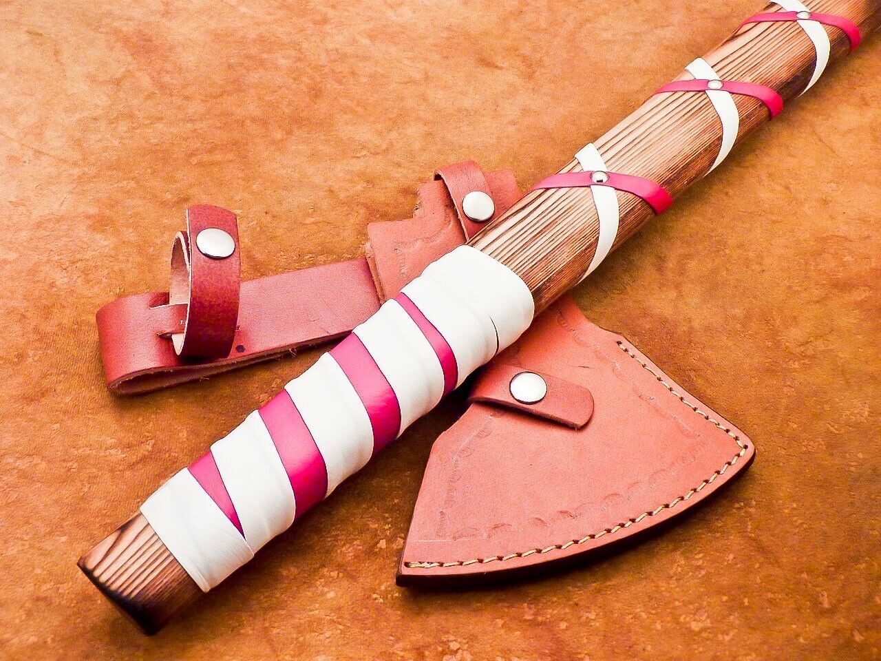 Hand Forged Carbon Steel Bearded Viking Axe with 22 Inch Ash Wood Handle