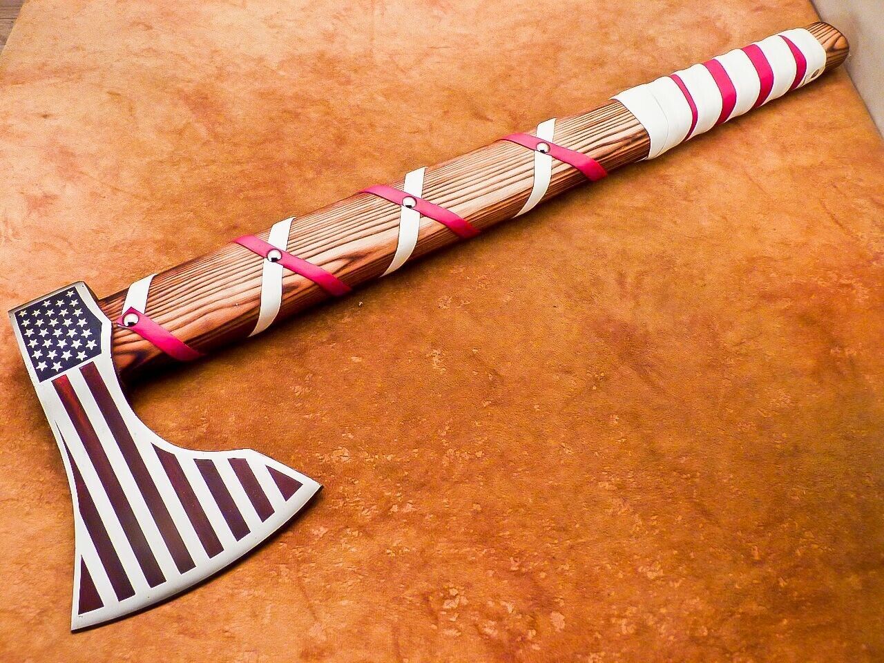 Hand Forged Carbon Steel Bearded Viking Axe with 22 Inch Ash Wood Handle