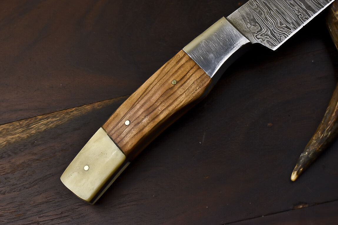 Damascus Steel Kitchen Chef Knife – Multi-Purpose Cooking & Camping Knife