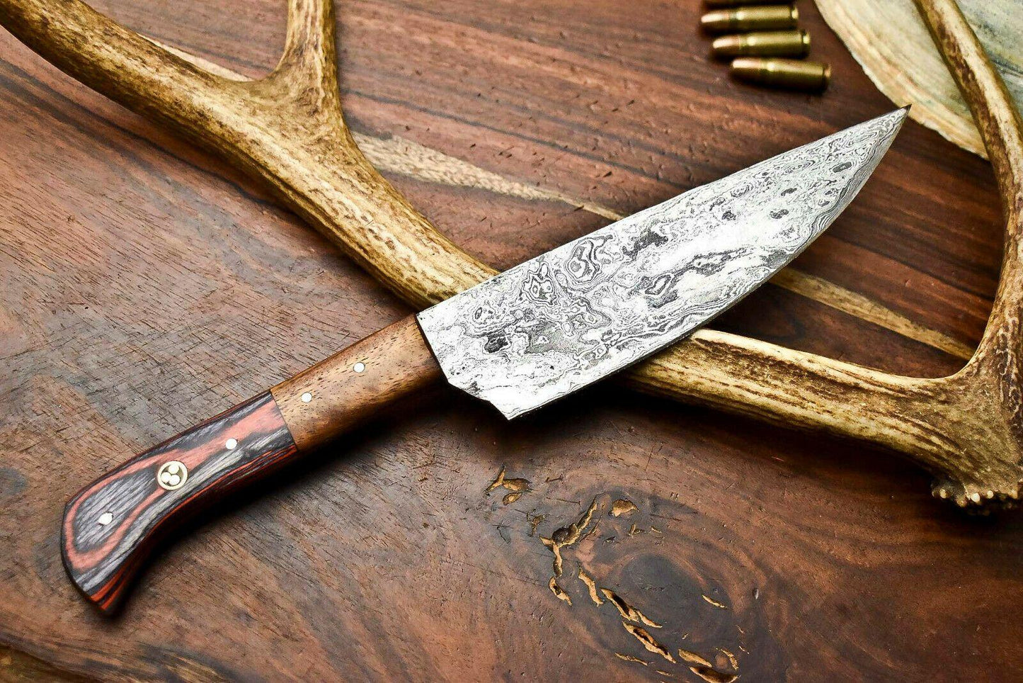 Damascus Steel Chef Knife – Full Tang Kitchen Knife