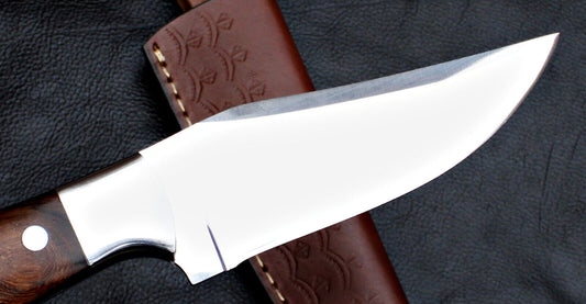 Custom Handmade Full Tang D2 Steel Skinner Knife | Hunting & EDC with Leather Sheath