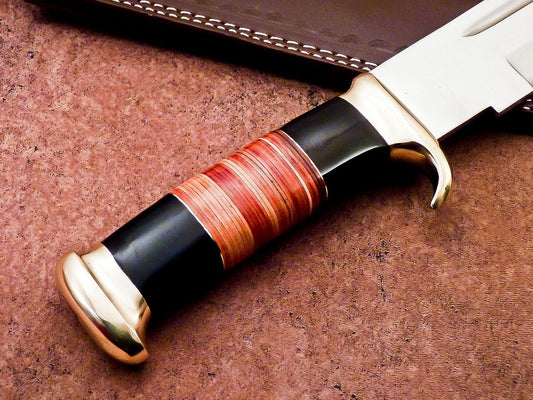 17" Handmade D2 Steel Crocodile Dundee High Polish Survival Bowie Knife – Hunting & Outdoor