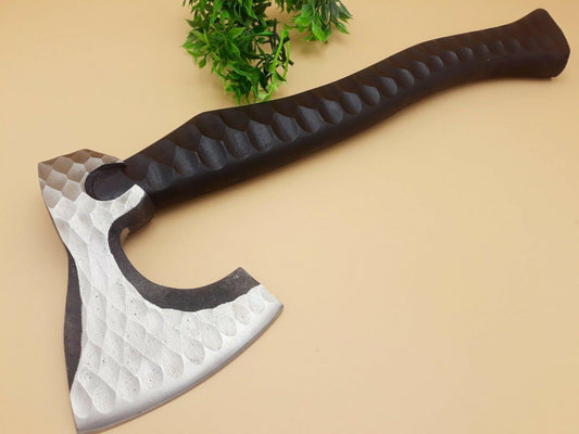 Rare Custom Handmade D2 Damascus Blade Viking TomaHawk Axe – 18-Inch Collector’s Edition