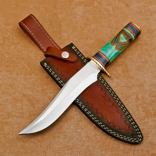Predator Handmade D2 Clip Point Bowie Knife – 12-Inch Hunting & Fixed Blade