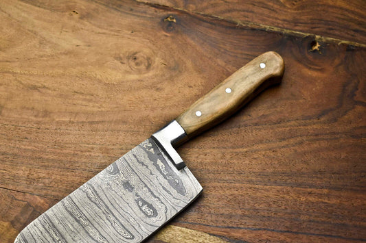 Full Tang Handmade Damascus Steel Chef Knife – Durable & Razor Sharp
