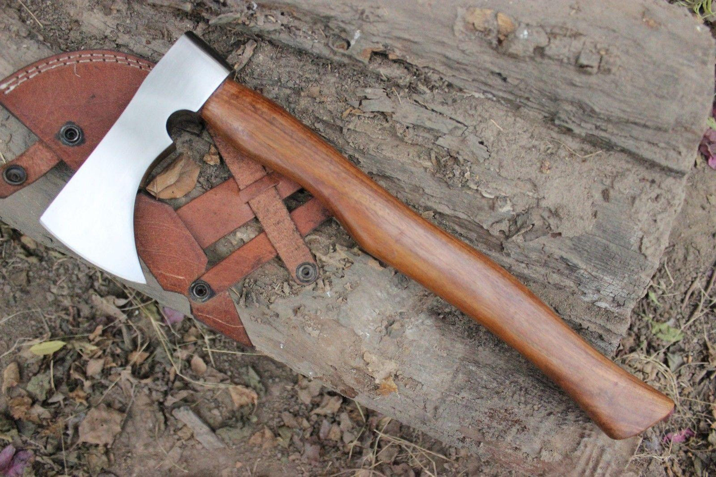 Hand Forged 5160 Steel Viking Tactical Grade Tomahawk Axe with Walnut Handle