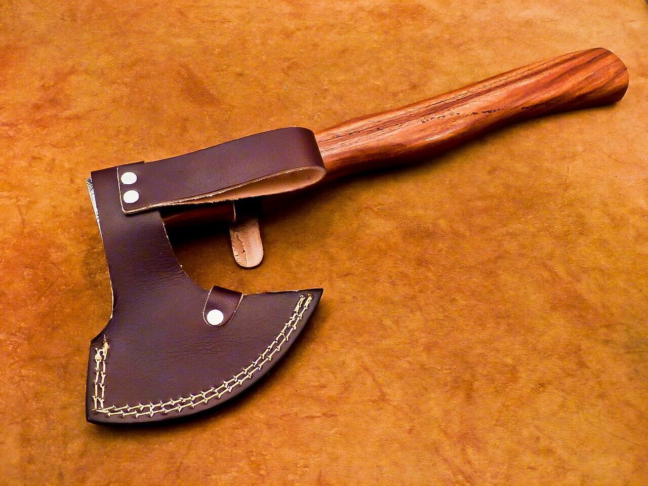 Handcrafted Damascus Steel Axe Unique Edition with Natural Wood Handle Damascus Axe for Sale