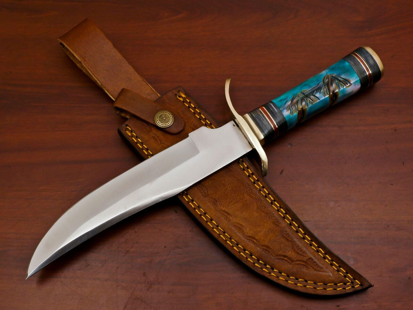 Precision D2 Clip Point Bowie Knife | 12-Inch Full Tang Hunting & Camping Knife