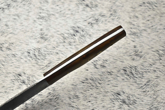 Custom Handmade Damascus Steel Chef Knife – 12" Full Tang Blade with Leather Sheath