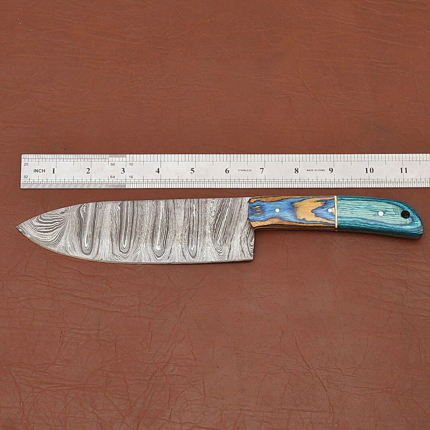 Custom Handmade Damascus Steel Kitchen Knife | Full Tang Fillet Chef Knife